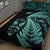 New Zealand Haka Rugby Maori Quilt Bed Set Silver Fern Vibes - Turquoise LT8 - Polynesian Pride