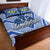 Mate Ma'a Tonga Quilt Bed Set Leimatu'a Bulls Creative Style - Blue LT8 - Polynesian Pride