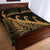 New Zealand Rugby Maori Quilt Bed Set Silver Fern Koru Vibes - Gold LT8 - Polynesian Pride