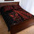 New Zealand Haka Rugby Maori Quilt Bed Set Silver Fern Vibes - Red LT8 - Polynesian Pride