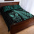 New Zealand Haka Rugby Maori Quilt Bed Set Silver Fern Vibes - Turquoise LT8 - Polynesian Pride