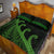 New Zealand Rugby Maori Quilt Bed Set Silver Fern Koru Vibes - Green LT8 - Polynesian Pride