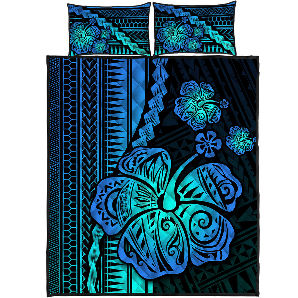 Polynesian Hibiscus Quilt Bed Set Hawaiian Style No.2 LT6 - Polynesian Pride