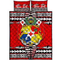 (Custom Personalised) Tonga Ngatu Quilt Bed Set Red Style LT6 - Polynesian Pride