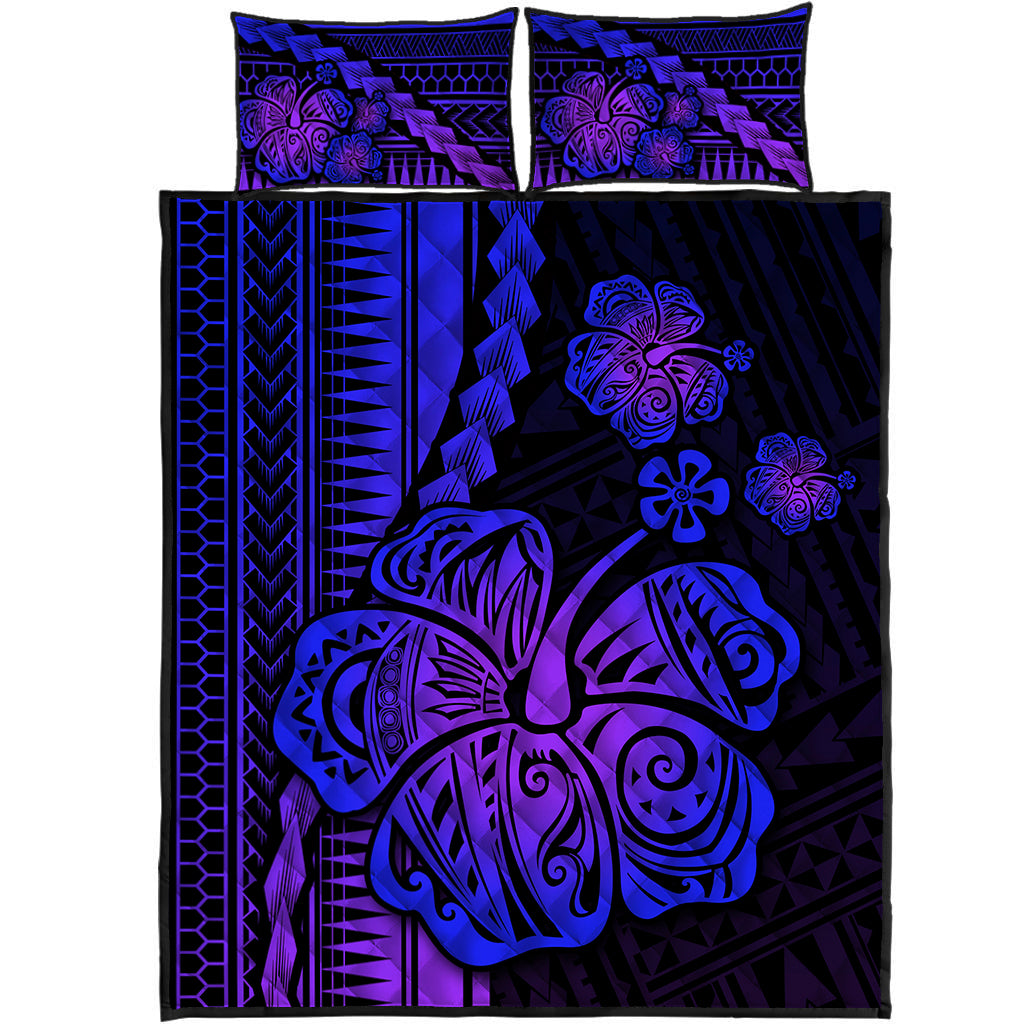 Polynesian Hibiscus Quilt Bed Set Hawaiian Style No.3 LT6 - Polynesian Pride