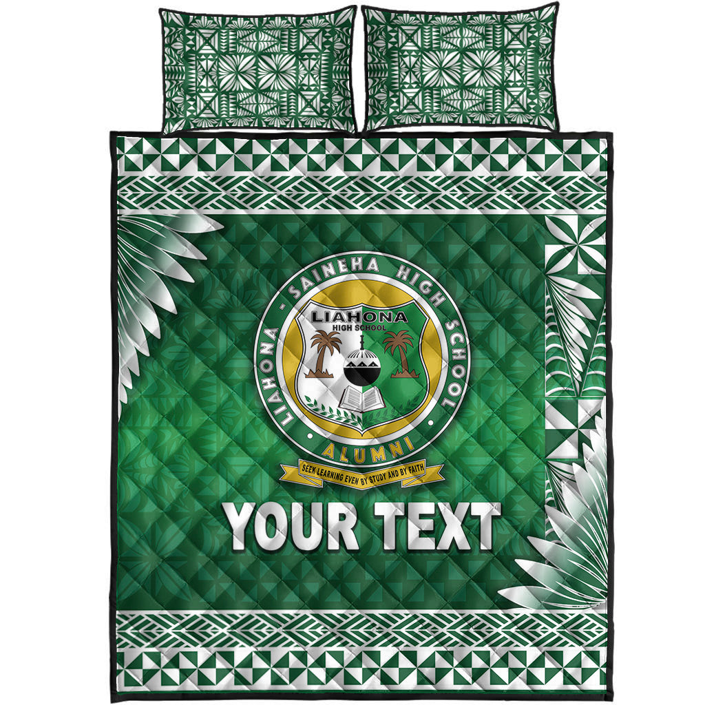 (Custom Personalised) Tonga Liahona High School Quilt Bed Set Simplified Version LT8 - Polynesian Pride