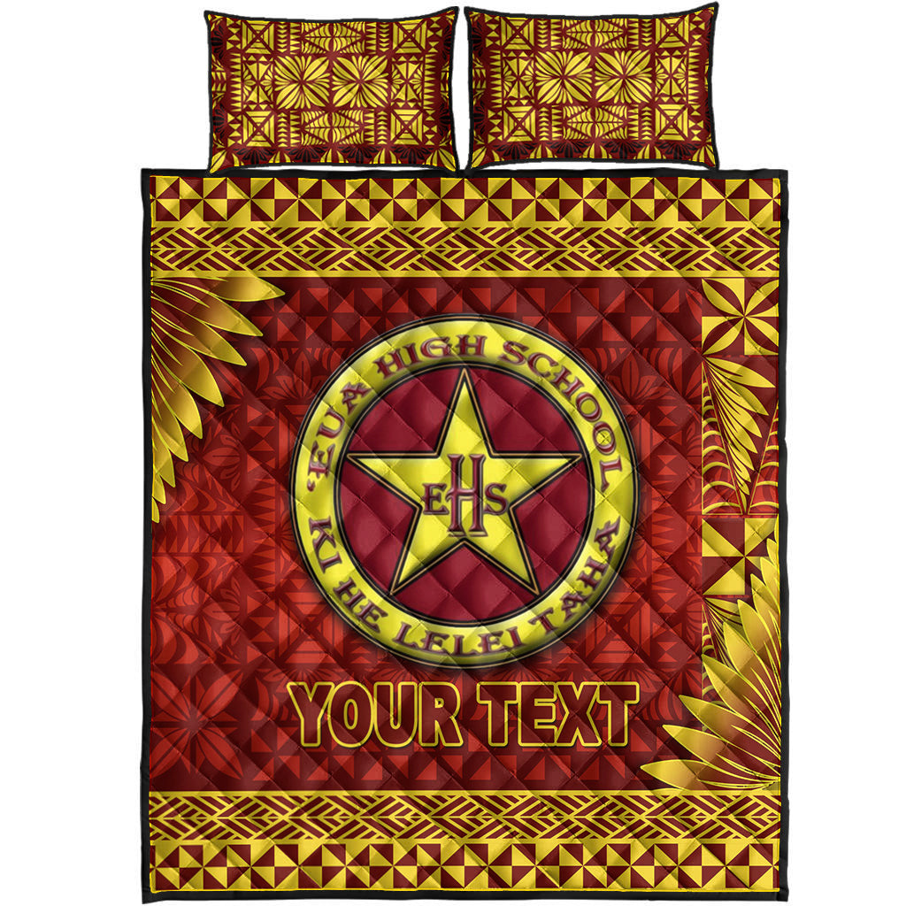 (Custom Personalised) Tonga Eua High School Quilt Bed Set Simplified Version LT8 - Polynesian Pride