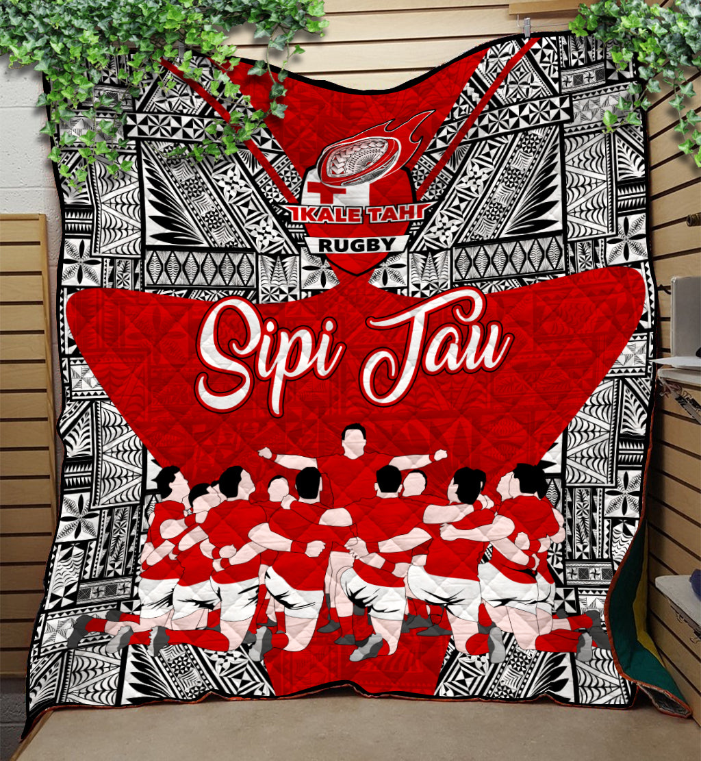 Tonga Rugby Ikale Tahi Sipi Tau Quilt - LT2 RED - Polynesian Pride