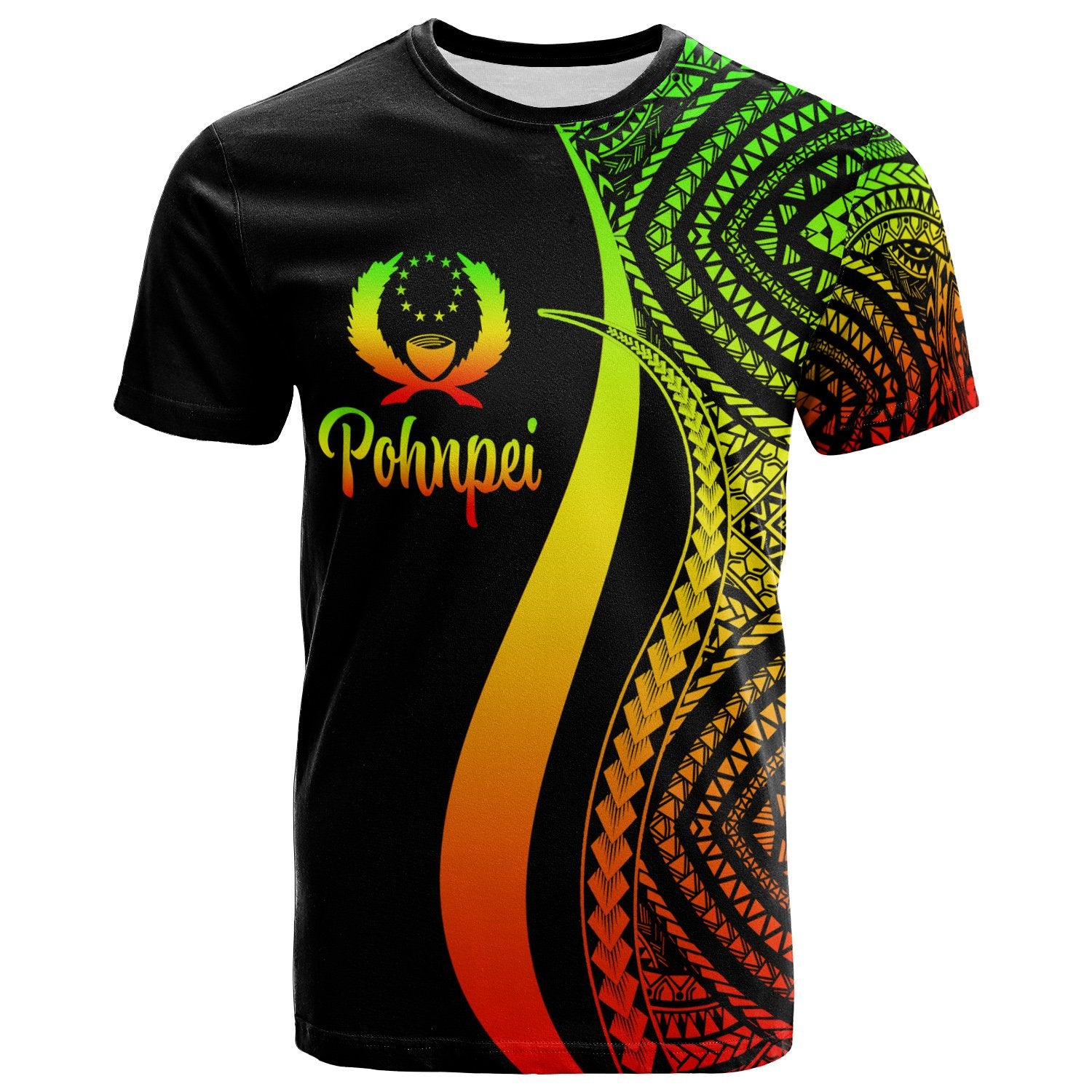 Pohnpei T Shirt Reggae Micronesian Tentacle Tribal Pattern Unisex Reggae - Polynesian Pride