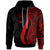 Niue Hoodie Red Tentacle Tribal Pattern Unisex Red - Polynesian Pride