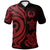 Pohnpei Polynesian Polo Shirt Red Tentacle Turtle Unisex Red - Polynesian Pride