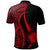 Northern Mariana Islands Custom Polo Shirt Red Polynesian Tentacle Tribal Pattern - Polynesian Pride