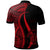 Niue Polo Shirt Red Polynesian Tentacle Tribal Pattern - Polynesian Pride