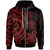 Fiji Polynesian Zip up Hoodie Red Tentacle Turtle Unisex Red - Polynesian Pride