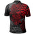 Tahiti Polynesian Polo Shirt Red Turtle Hibiscus Flowing - Polynesian Pride