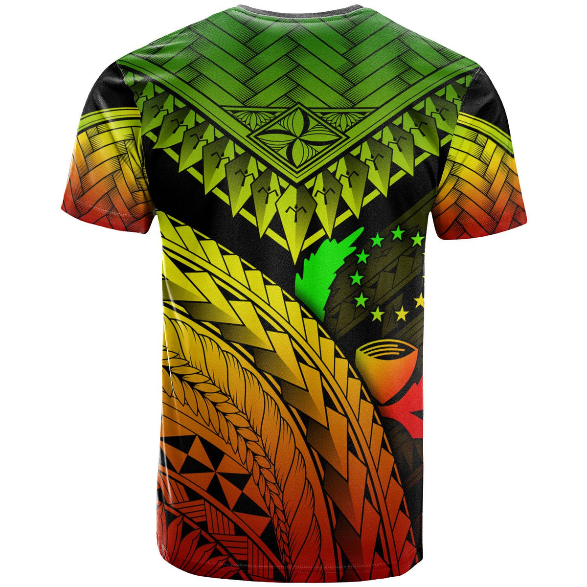 Pohnpei Custom T Shirt Reggae Polynesian Necklace and Lauhala - Polynesian Pride