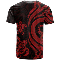 Fiji Polynesian T Shirt Red Tentacle Turtle - Polynesian Pride