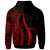 Cook Islands Custom Hoodie Red Tentacle Tribal Pattern - Polynesian Pride