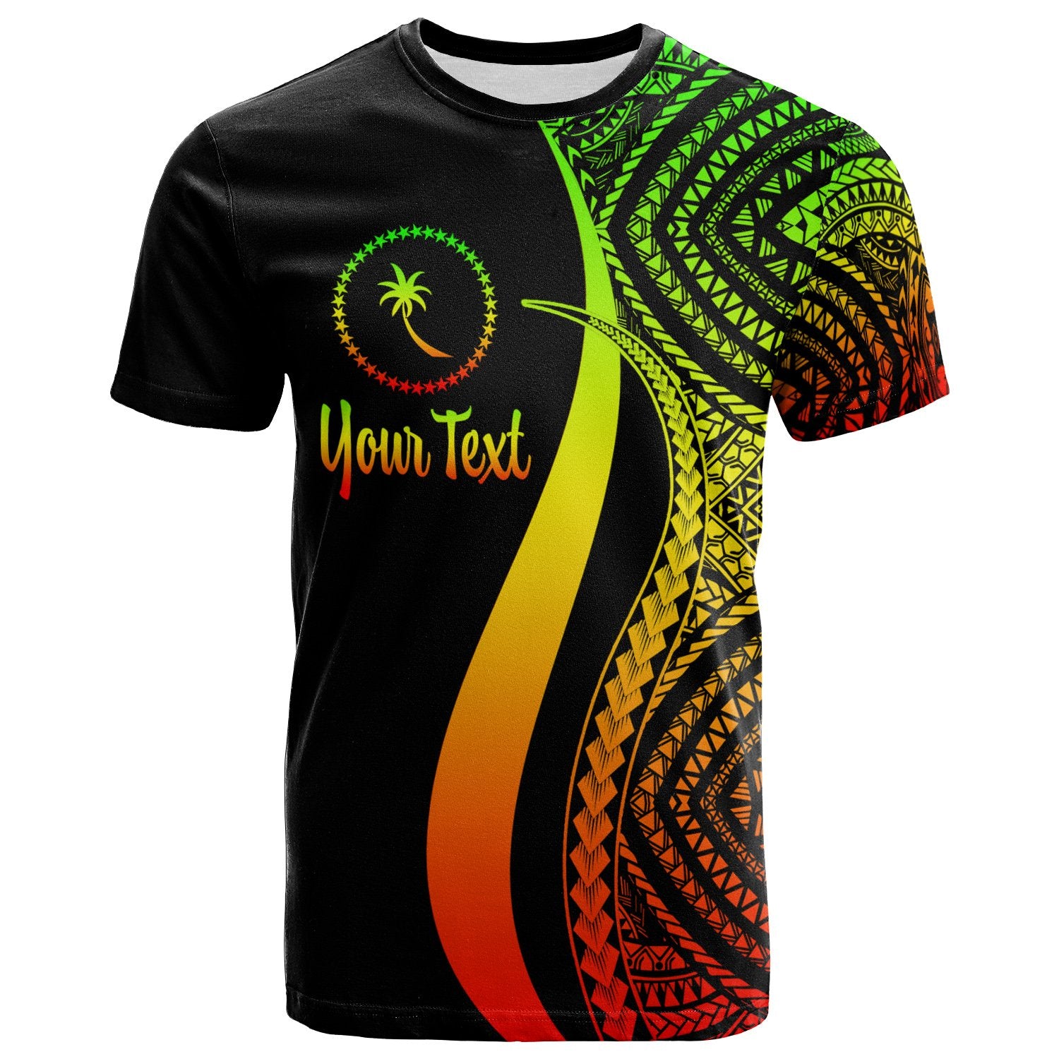 Chuuk Custom T Shirt Reggae Micronesian Tentacle Tribal Pattern Unisex Reggae - Polynesian Pride