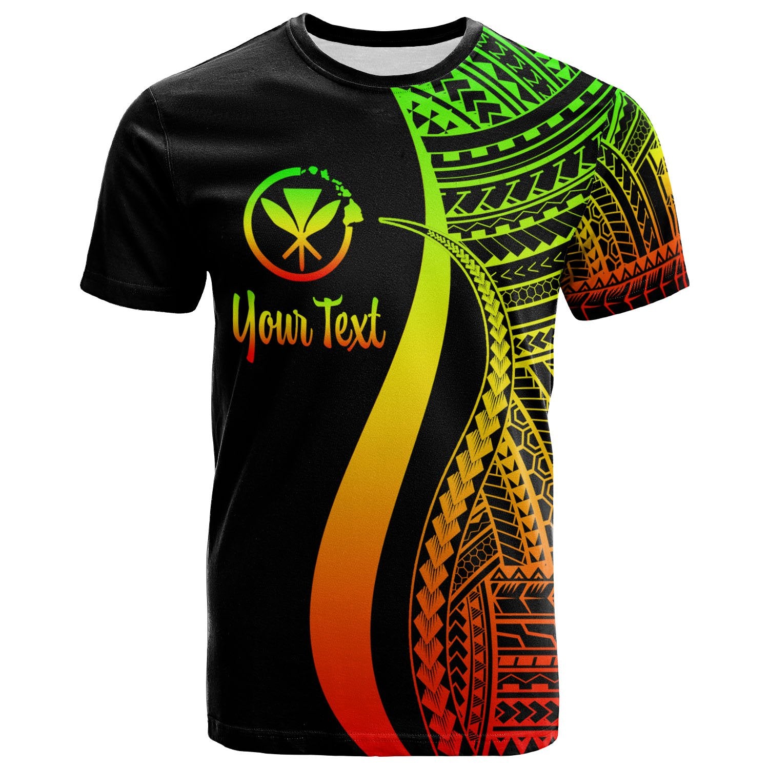 Hawaii Custom T Shirt Kanaka Maoli Reggae Polynesian Tentacle Tribal Pattern Unisex Reggae - Polynesian Pride