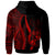 Tonga Zip up Hoodie Red Tentacle Tribal Pattern - Polynesian Pride