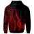 Pohnpei Hoodie Red Tentacle Tribal Pattern - Polynesian Pride