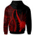 Nauru Zip up Hoodie Red Tentacle Tribal Pattern - Polynesian Pride