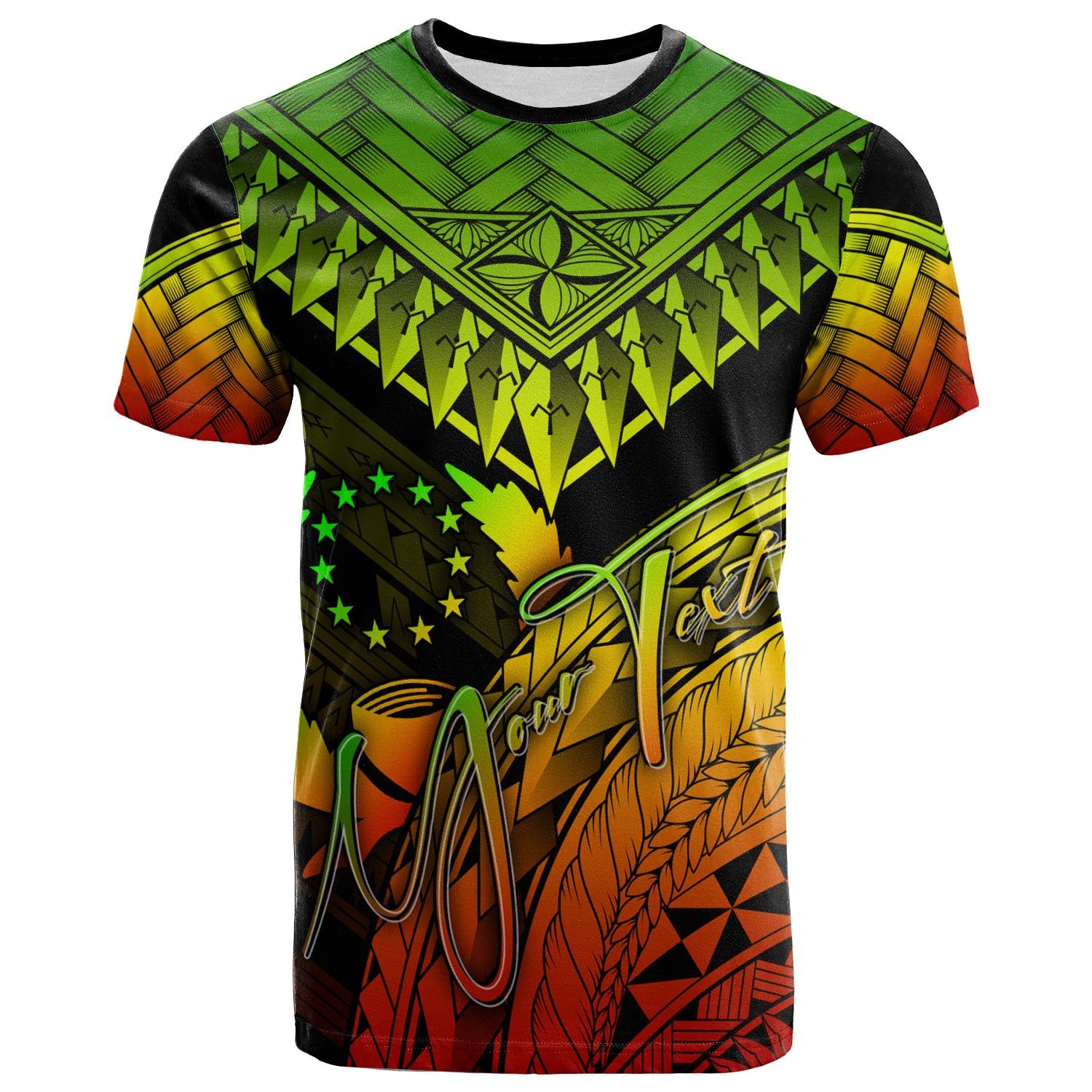 Pohnpei Custom T Shirt Reggae Polynesian Necklace and Lauhala Unisex Reggae - Polynesian Pride