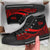 Niue High Top Shoes Red - Polynesian Tentacle Tribal Pattern Unisex Black - Polynesian Pride