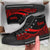 Nauru High Top Shoes Red - Polynesian Tentacle Tribal Pattern Unisex Black - Polynesian Pride