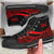 Tahiti High Top Shoes Red - Polynesian Tentacle Tribal Pattern Unisex Black - Polynesian Pride