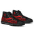 Yap High Top Shoes Red - Polynesian Tentacle Tribal Pattern - Polynesian Pride