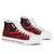 Guam High Top Shoes Red - Polynesian Tentacle Tribal Pattern Unisex White - Polynesian Pride