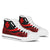 Wallis And Futuna High Top Shoes Red - Polynesian Tentacle Tribal Pattern Unisex White - Polynesian Pride