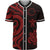 Cook Islands Baseball Shirt - Red Tentacle Turtle Unisex Red - Polynesian Pride