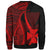 Wallis And Futuna Custom Personalised Sweatshirt - Red Polynesian Tentacle Tribal Pattern - Polynesian Pride