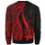 Vanuatu Custom Personalised Sweatshirt - Red Polynesian Tentacle Tribal Pattern - Polynesian Pride