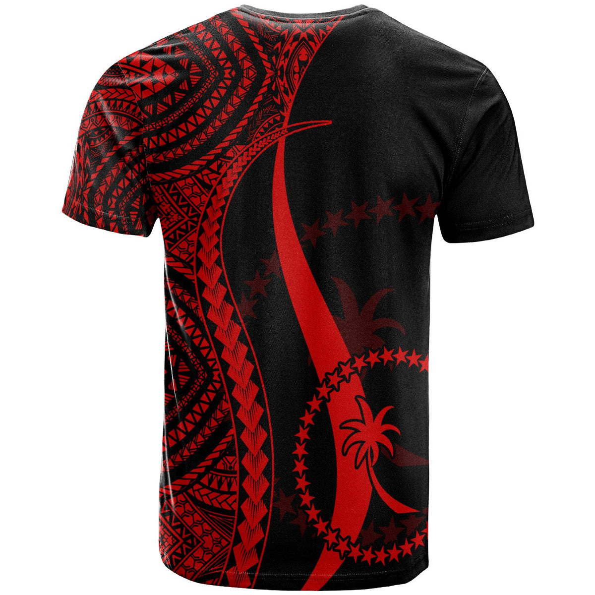 Chuuk T Shirt Red Micronesian Tentacle Tribal Pattern - Polynesian Pride