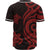 Samoa Baseball Shirt - Red Tentacle Turtle - Polynesian Pride