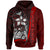 Samoa Polynesian Custom Hoodie Red Turtle with Hook Unisex RED - Polynesian Pride