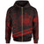 Samoa Zip Hoodie In My Heart Style Polynesian Patterns Red Color Unisex Black - Polynesian Pride