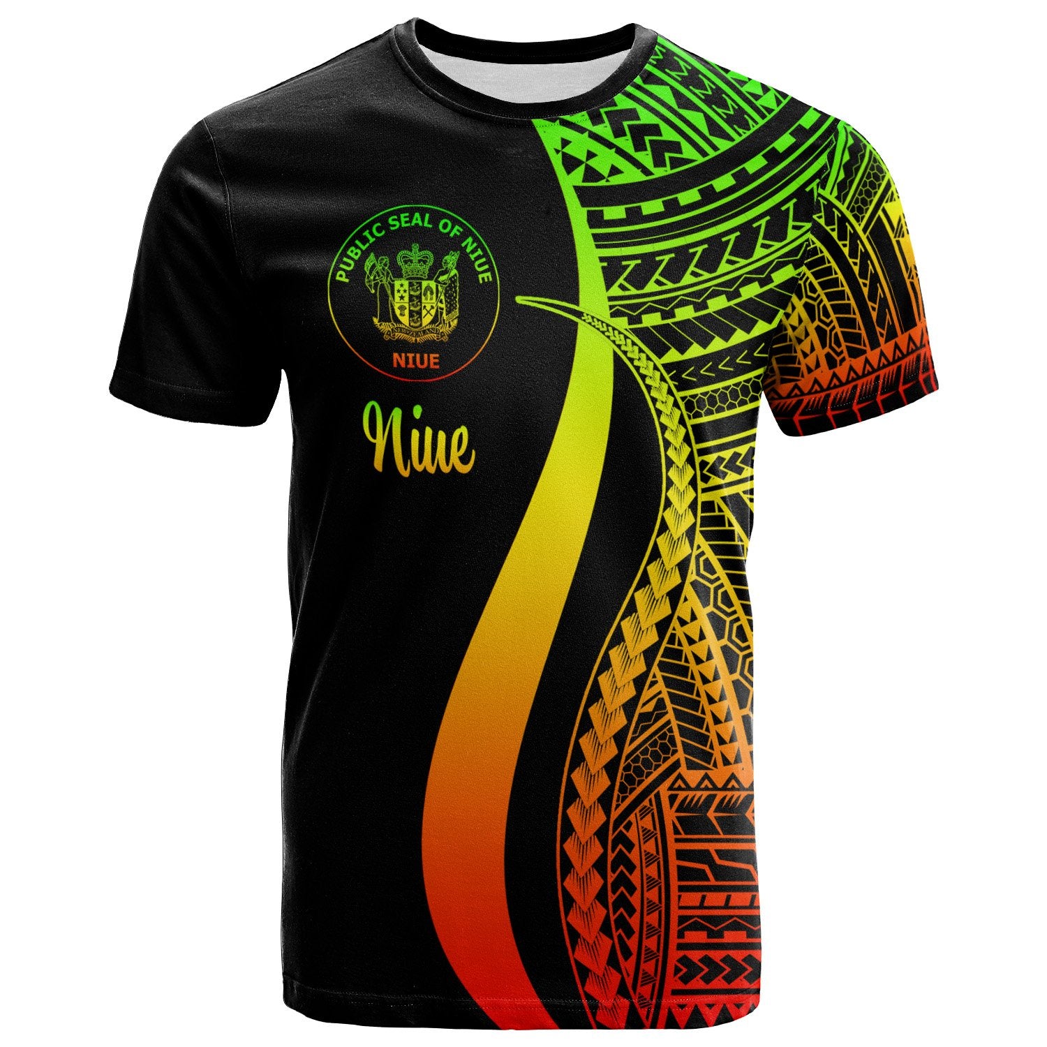 Niue T Shirt Reggae Polynesian Tentacle Tribal Pattern Unisex Reggae - Polynesian Pride