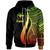 Hawaii Zip up Hoodie Reggae Tentacle Tribal Pattern Unisex Reggae - Polynesian Pride