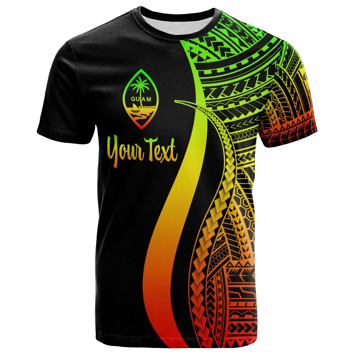 Guam Custom T Shirt Reggae Polynesian Tentacle Tribal Pattern Unisex Reggae - Polynesian Pride