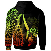 Tonga Custom Zip up Hoodie Reggae Tentacle Tribal Pattern - Polynesian Pride