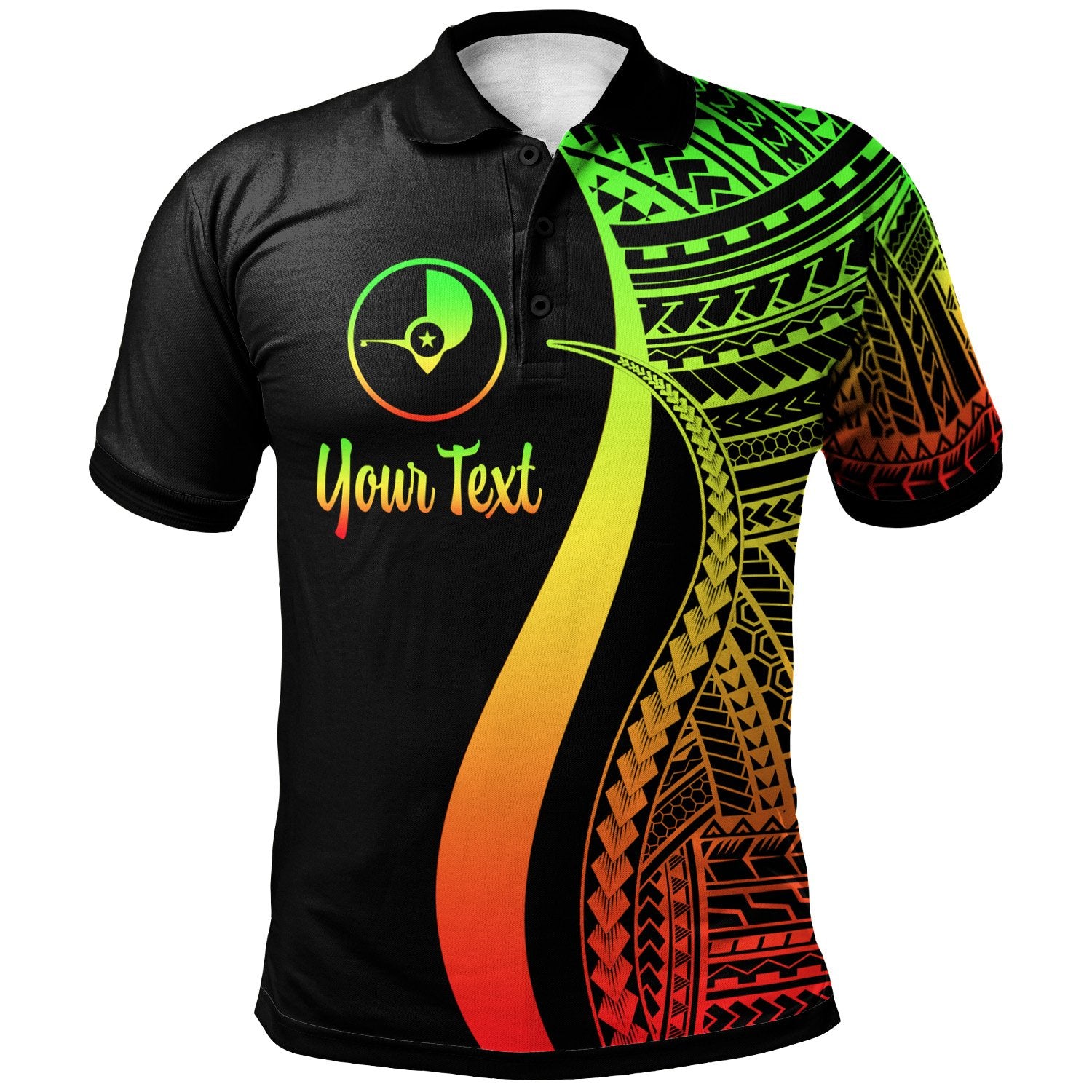 Yap Custom Polo Shirt Reggae Polynesian Tentacle Tribal Pattern Unisex Reggae - Polynesian Pride