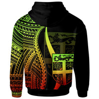 Fiji Custom Hoodie Reggae Tentacle Tribal Pattern - Polynesian Pride