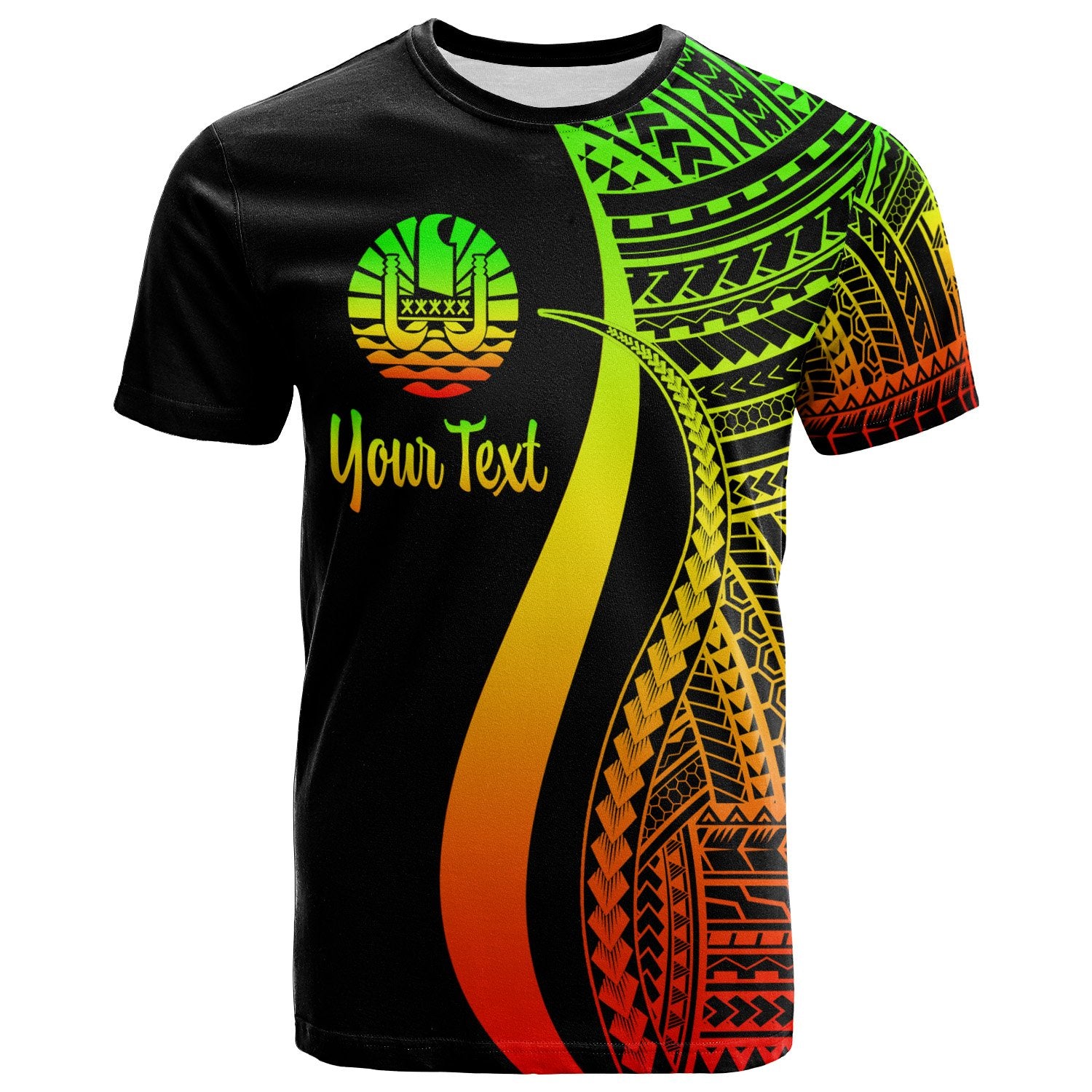 Tahiti Custom T Shirt Reggae Micronesian Tentacle Tribal Pattern Unisex Reggae - Polynesian Pride