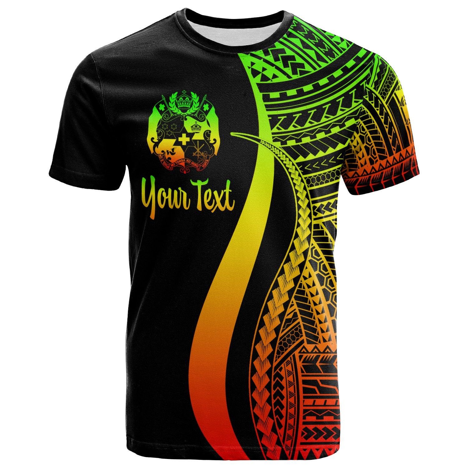 Tonga Custom T Shirt Reggae Micronesian Tentacle Tribal Pattern Unisex Reggae - Polynesian Pride