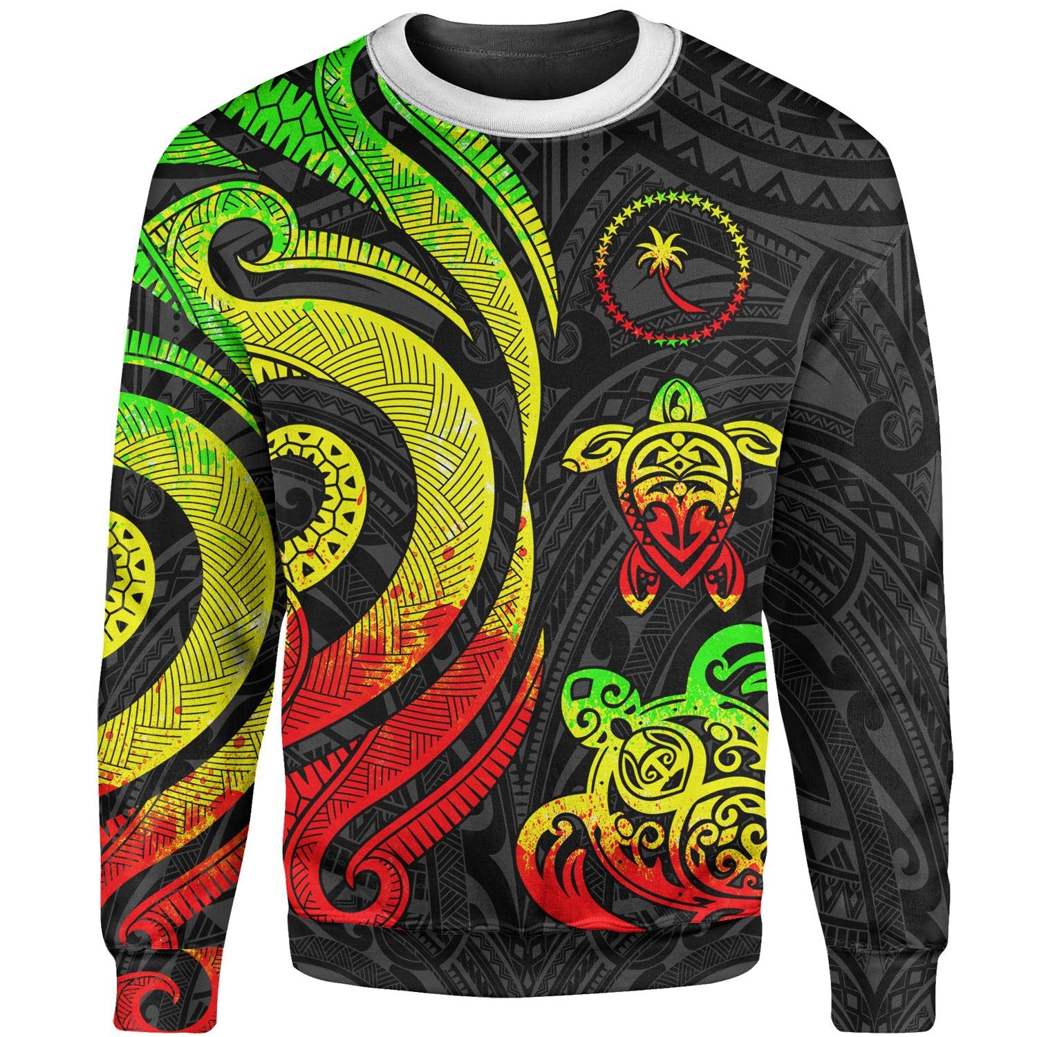 Chuuk Sweater - Reggae Tentacle Turtle Unisex Reggae - Polynesian Pride